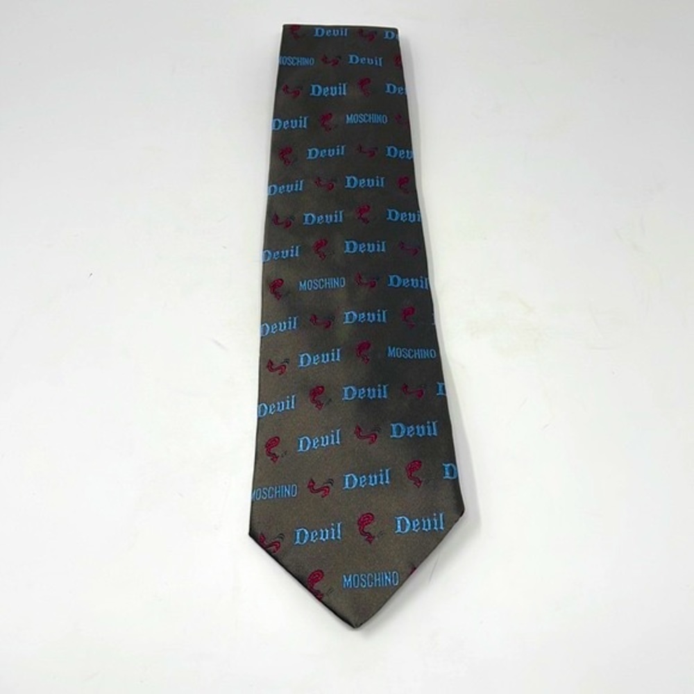 Moschino Devil’s Tail Mens Silk Tie
